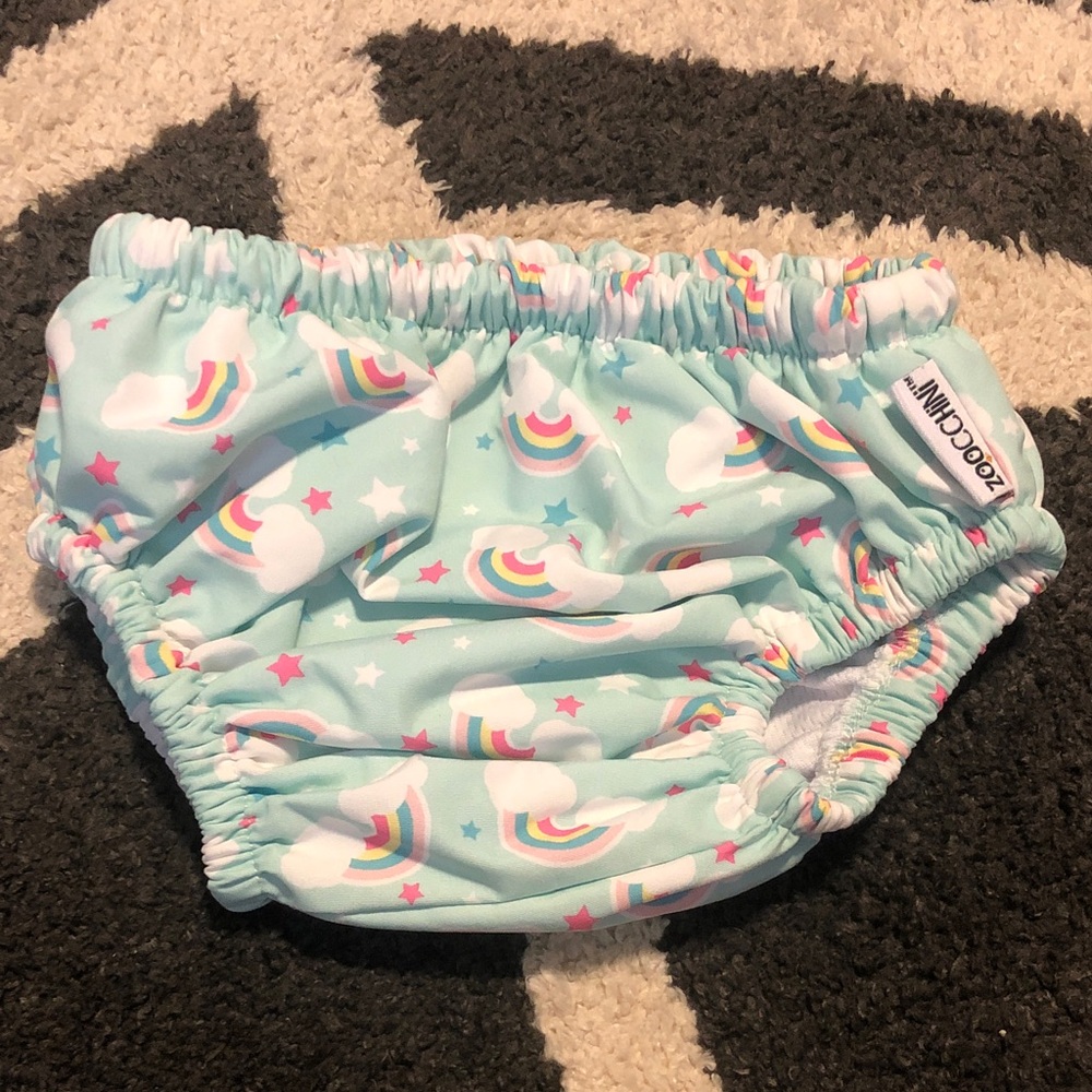 Pastel Rainbow Swim Diaper Cover